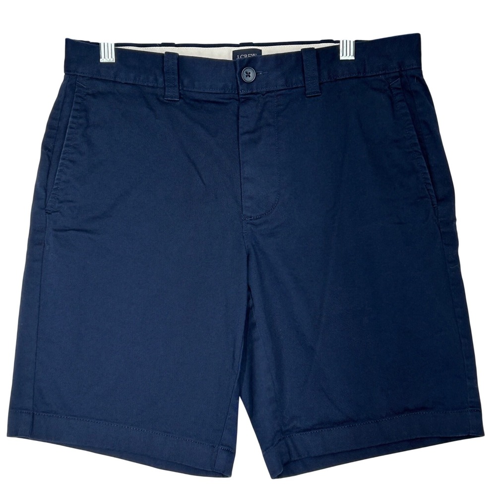 J. Crew Navy Blue Flat Front Shorts Men's Size 30 with 9" Inseam Read Desc.